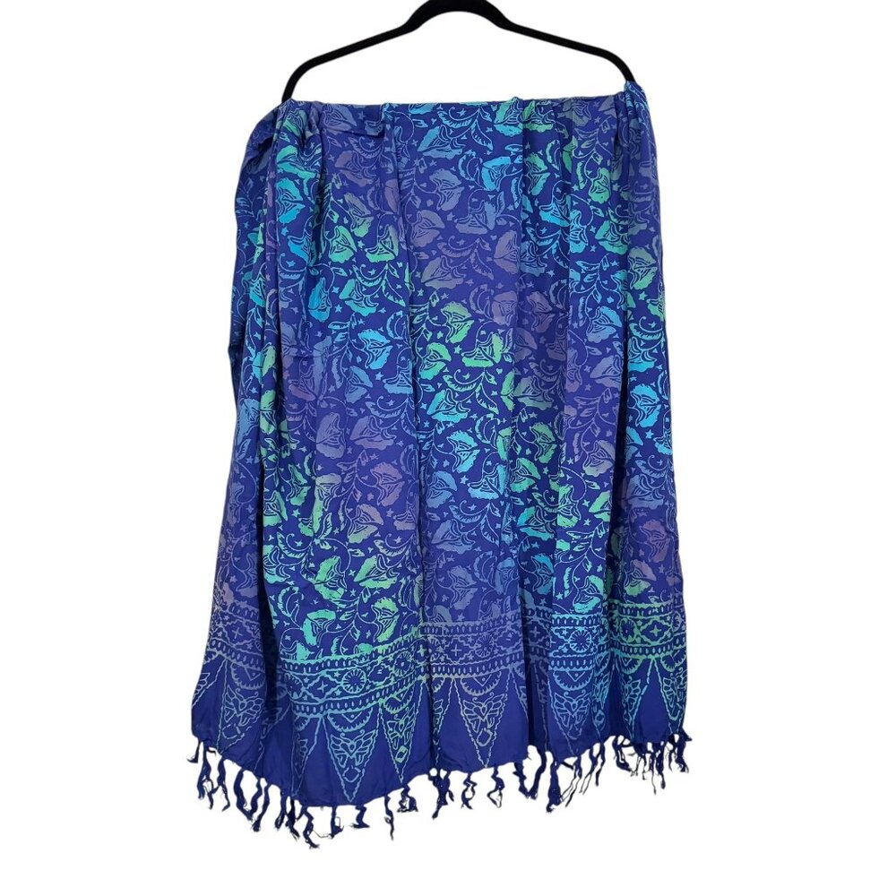 NWT! Women's Handmade Floral Multicolor Bandana Wrap Size 43"x63"